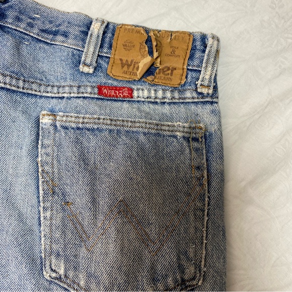 VTG Mid 90’s Wrangler Jeans Made in USA Measure 34x31 (Tag 36x32) Worn Weathered - Picture 10 of 16